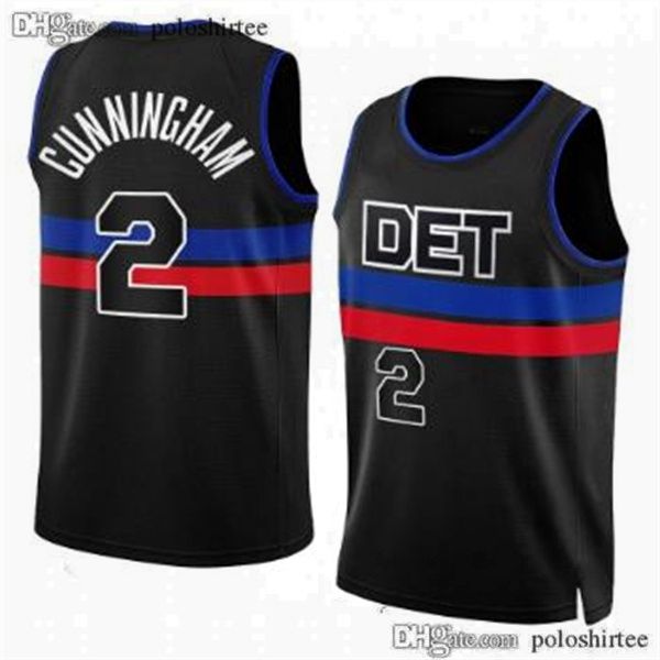 

cade cunningham 2 basketball jerseys edition city jersey 2023 men kids, Black;red
