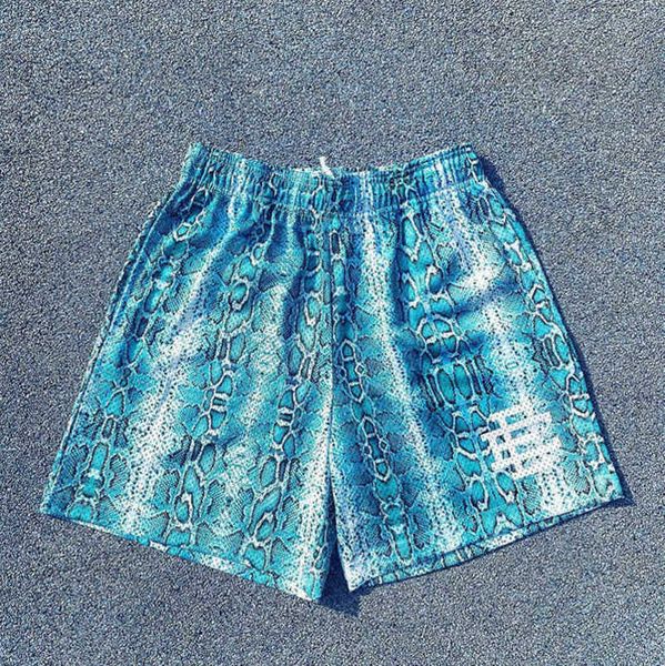 

men's luxury ee fashion shorts eric emanuel basic new york city skyline men women jog casual pant loose fitness muscular sports pants m, White;black