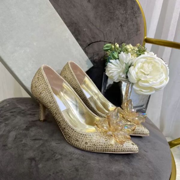 

fashion womens high heels dress shoes designer luxury ballet leather sandals flat boots red crystal shoe sequins wedding party heatshoes wit, Black