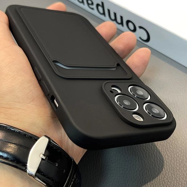 

luxury liquid silicone wallet cases for iphone 12 13 mini 11 14 pro max xr xs 8 plus card holder slot slim pocket cover
