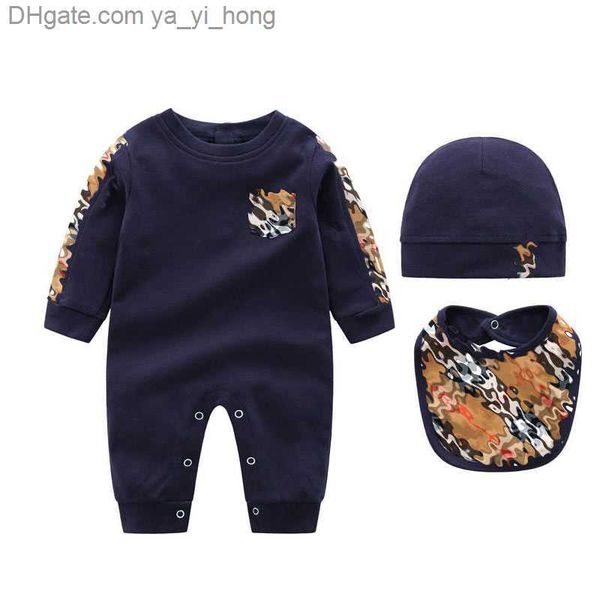 

quality high baby girls rompers soft and breathable newborn baby clothes for boys cotton kids jumpsuit 3pcs yayihong, Blue