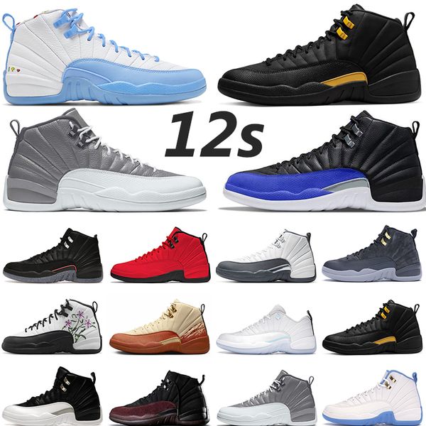 

12 basketball shoes jumpman 12s men women sport trainer black taxi stealth hyper royal a ma maniere utility gamma blue mens sneaker trainers