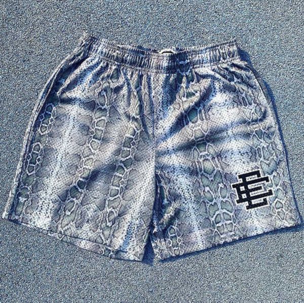 

fashion luxury ee men's shorts eric emanuel basic new york city skyline men women casual pants fitness muscle sports short mesh loose p, White;black