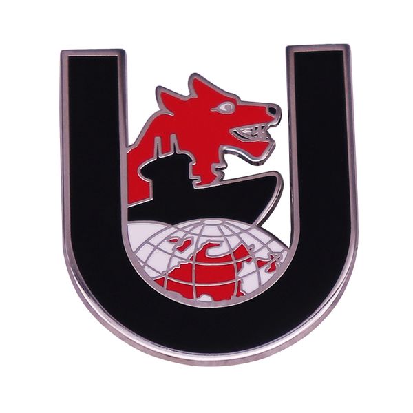 

sea wolf u submarine badge enamel pin military jewelry backpack decoration, Blue