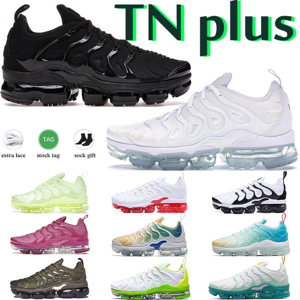 

tn plus running shoes men women sneakers university blue triple black hyper royal white volt outdoor mens womens sports trainers 36-47