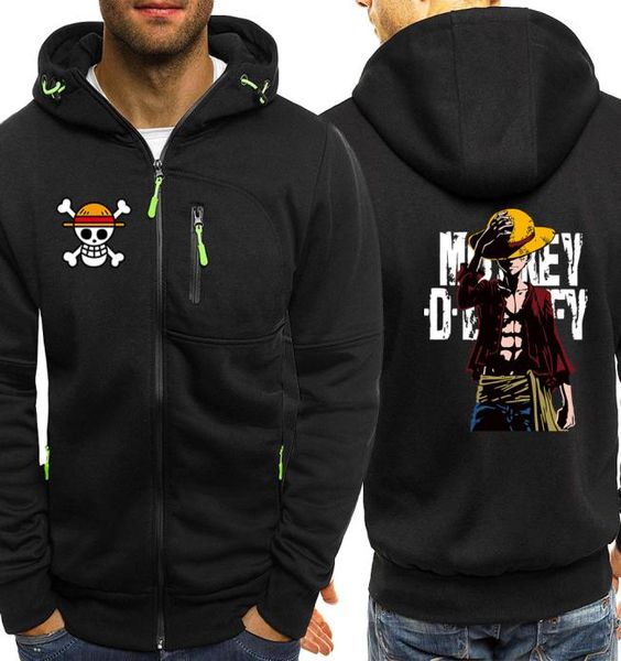 

luffy one piece anime series hoodies men jacket 2019 autumn winter casual coat harajuku mens hoodie sweatshirts hip hop hoody c1113828116, Black