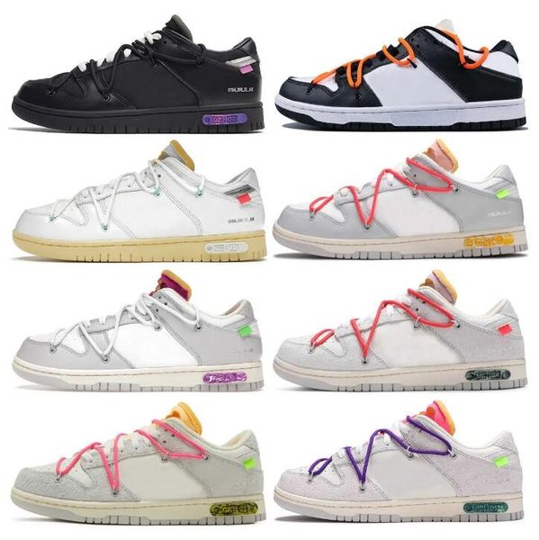 

2023 designer ow men women running sports shoes no.1-50 lot the offs white sb dunks with box low skate university blue fragment skate platfo, Black