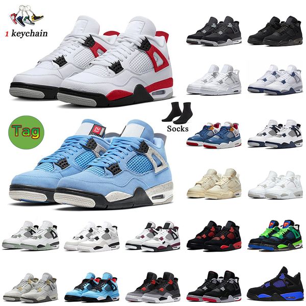 

with tag socks j4 4 men basketball shoes jumpman 4s black cat sail canvas military pn dust red cement size 13 mens trainers red thunder wome