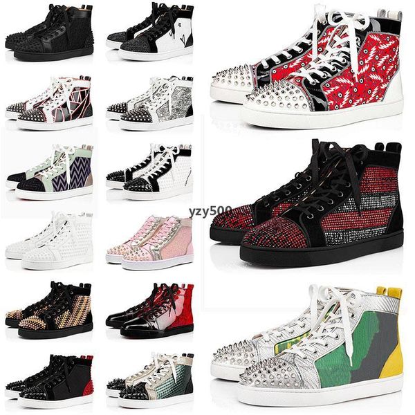 

red-bottoms christians fashion shoes men women designers platform sneakers luxurys vintage spikes loafers triple black white mens wom xlw
