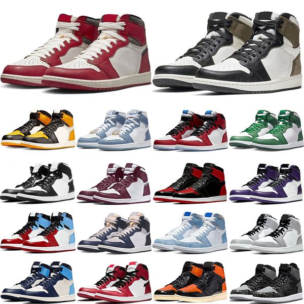 

retro 1s basketball shoes 1 men women ts reverse mocha denim starfish bred patent chicago university blue gorge green hyper royal sports tra