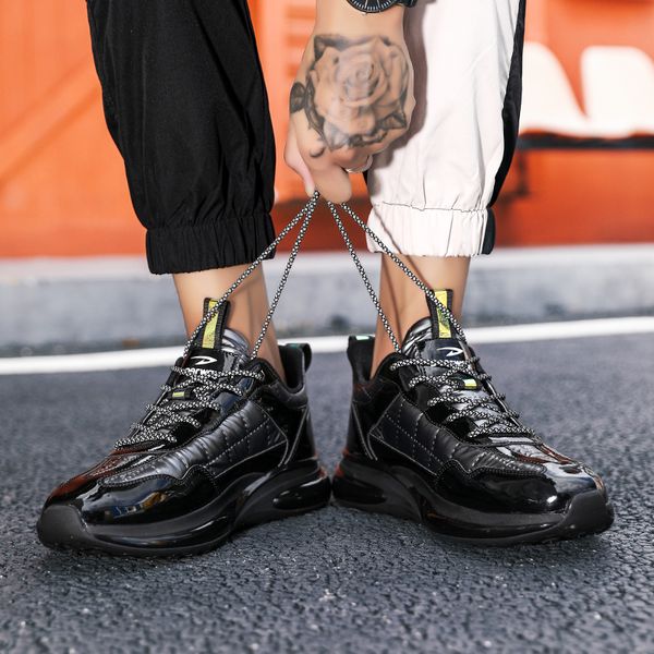 

fashion sport shoes casual running sneakers basketball training skate walking for men women breathable sole, Black