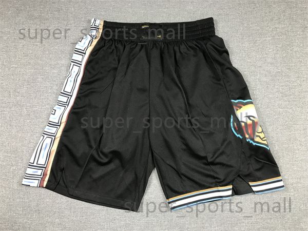 

printed basketball shorts morant adams green team trillest shorts 2022-2023 city zip pocket white, Black