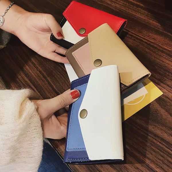 

designer men's and women's purses short fashion appeal you envelope bag multi-functional coin purse card holder card cover, Red;black