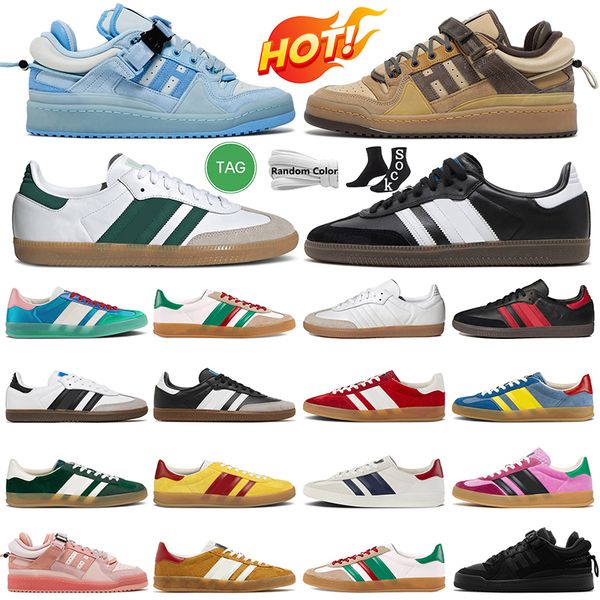 

designer gazelle samba casual shoes forum buckle men women sneakers the first cafe easter egg blue tint back to school womens trainers, Black
