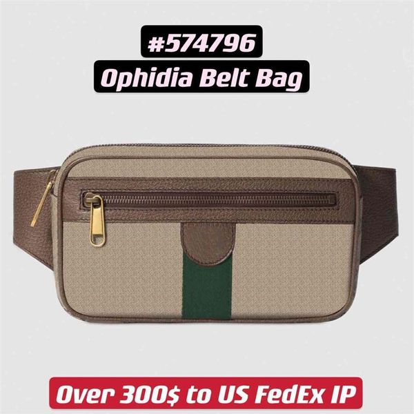 

ophidia belt bag 574796 women men vintage waist bumbag with green red strip and double letter hardware231i