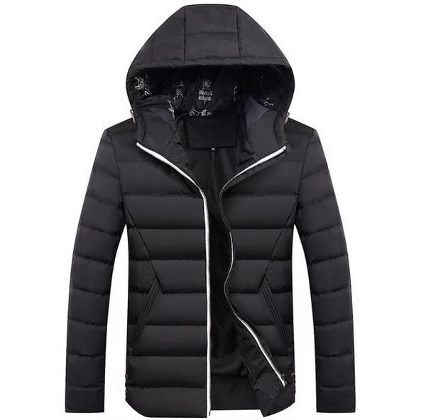 

winter jacket men 30 degree thicken warm parkas hooded coat men039s jackets outerwear men clothes bubble coats jaqueta masculi8228708, Black