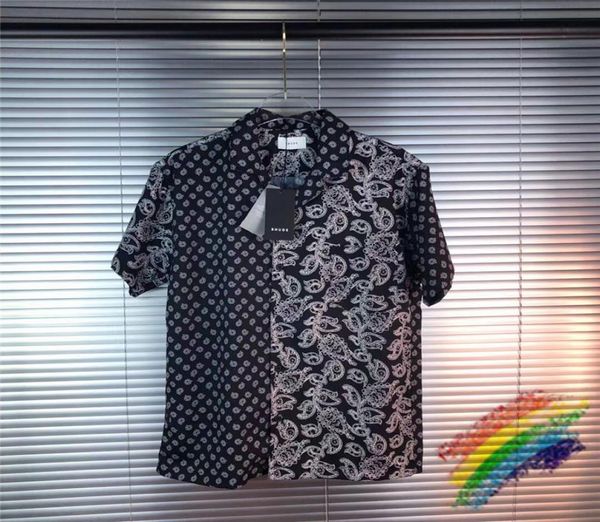 

pacthwork shirt men women 1 streetwear buttoned tees3485047, White;black