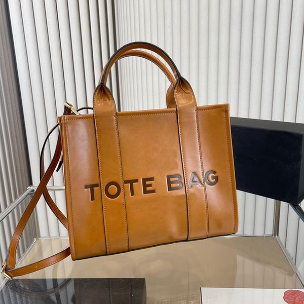 

the tote bag large capacity crossbody bags genuine leather shopping handbags fashion letter prints square shopping handbag designer