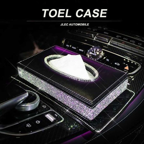 

car tissue box storage towel sets bathroom auto room sun visor holder pu leather with luxurious cover t221219