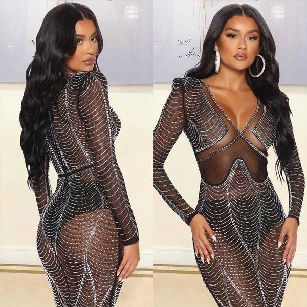 

summer product dress womens clothes fashion mesh see-through nightclub, Black;gray