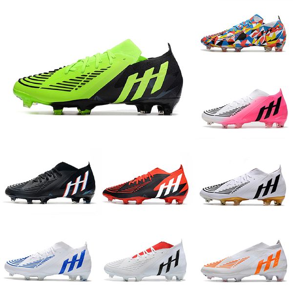 

Men Soccer Shoes Predator Edge Geometric.1 FG Falcon 22 Cleats Football Boots Classic Firm Ground Outdoor Crampons De Scarpe Da Calcio 0501, 10