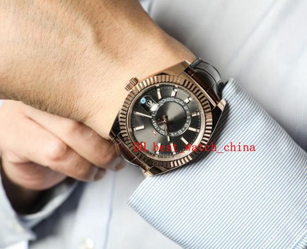 

men's watches 326135 aero type watch 42 diameter mechanical watch asia 2813 movement christmas gift, Slivery;brown
