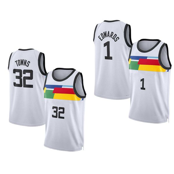 

2022 1 edwards 32 towns basketball jerseys yakuda store online wholesale college wears comfortable sportswear sports wholesale popular, Black;red