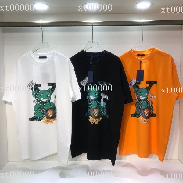 

23ss designer letter printed t shirts tee sweatshirt fashion high street short sleeves summer casual t-shirt breathable men women crew neck, Black;brown