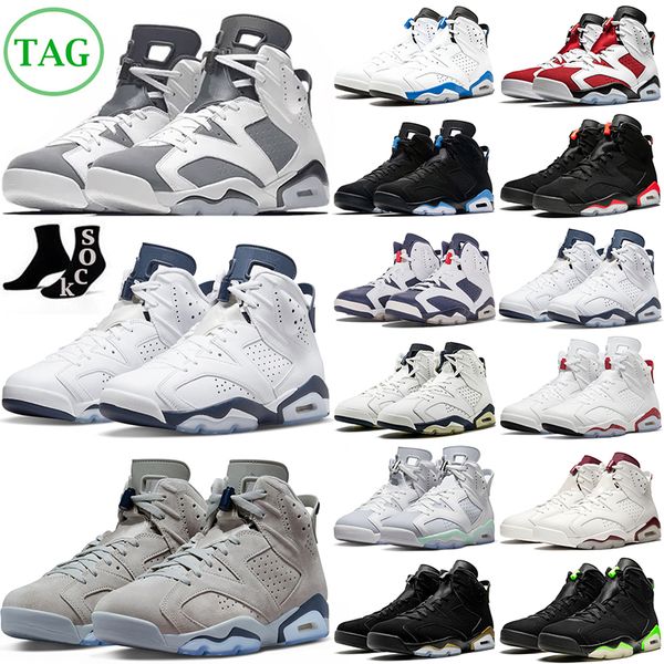 

6 6s men basketball shoes cool grey toro university blue red oreo georgetown midnight navy cactus jack black infrared unc mens trainers wome, White;red