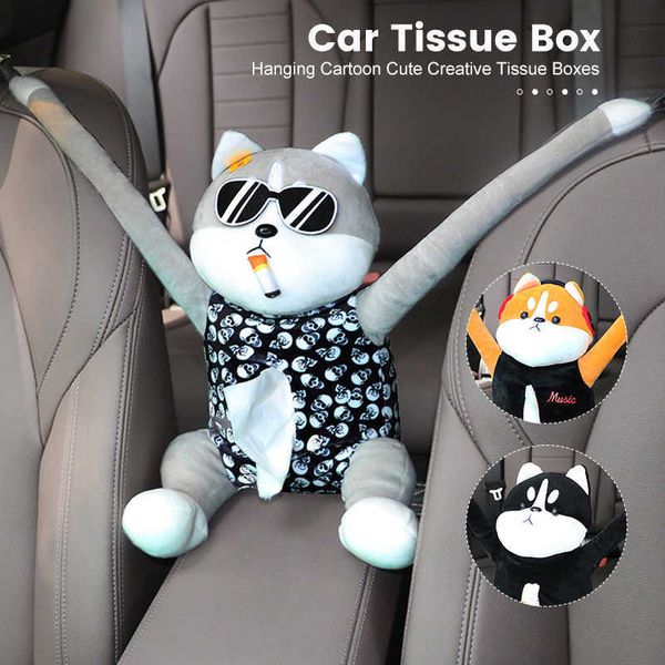 

car tissue box car creative tissue box plush animals cute napkin tissue paper holder car hanging type drawer portable paper case napkin pape