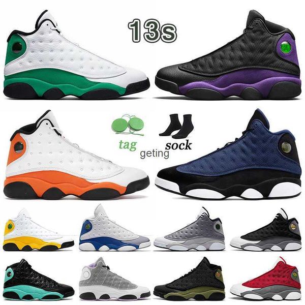 

jumpman 13 13s court purple basketball shoe big siz mens womens pink lucky island green del sol black cat flint red suede sneaker fasshion