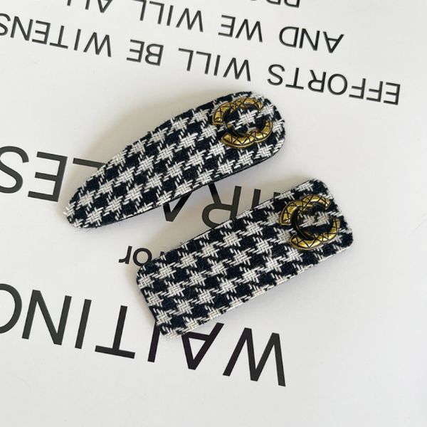 

knitted thousand bird plaid hairpin fashion classic headwear simple black and white design hair clip korean style girl hair accessories popu