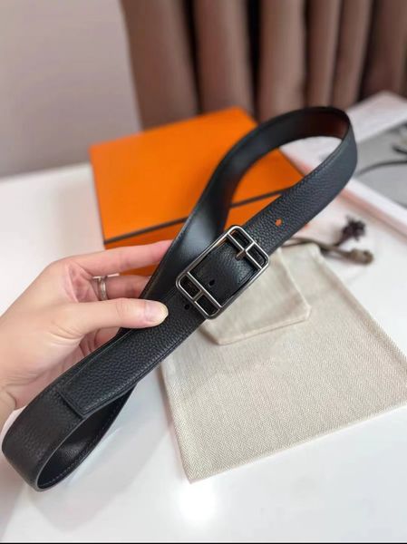 

classics men belts designer mens and woman fashion togo leather classic reversible belt black brown h gold silver buckles 32--35cm he025