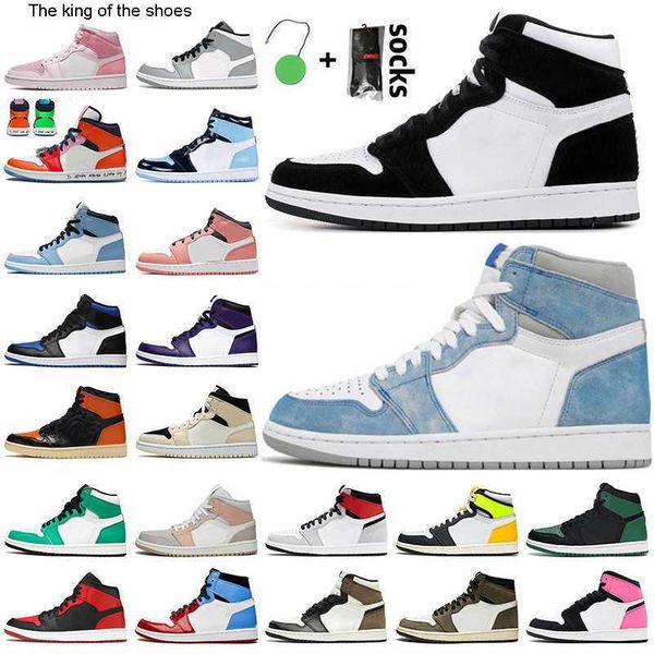 

2021 jumpman 1 1s basketball shoes university blue high og twist obsidian unc melody fearless dark mocha valentines day trainers sneakers