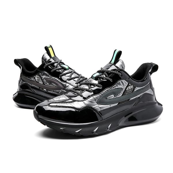 

2023 men 's running walking shoes non-slip sneakers bangdai sr bondi comfortable lightweight leather, Black
