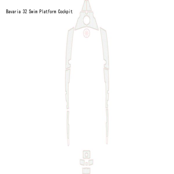 

bavaria 32 swim platform cockpit boat eva faux teak deck floor pad