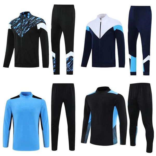 

2021 2022 jacket men and kids tracksuit soccer 21 22 maillot de football training suit man set2911, Black