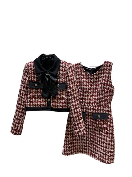 

22 autumn and winter dress new high class atmosphere suit dress set, White