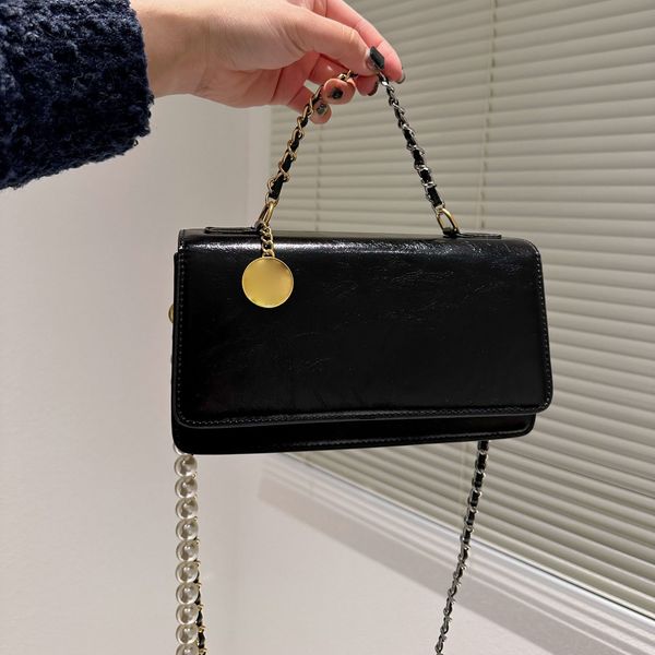 

french cowhide flap wallets coins crossbody bags designer classic quilted gold silver two tone chain totes handbags women multi pocket messe