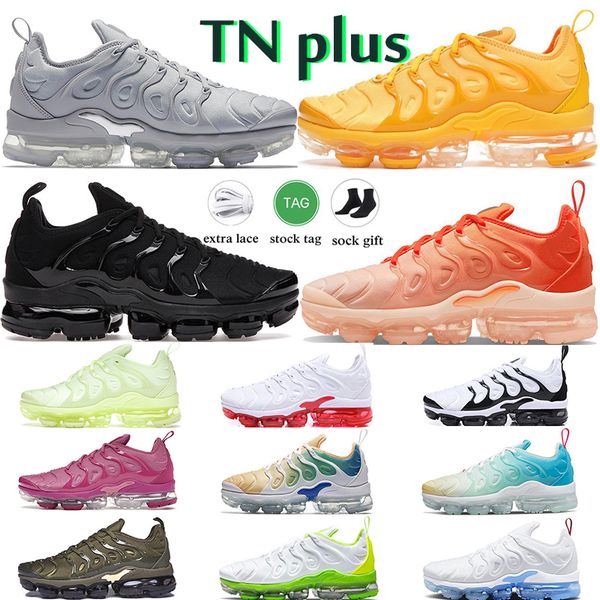 

tn plus running shoes men women black bubblegum yolk cherry cool grey neon olive pure platinum dark blue mens womens sports trainers sneaker