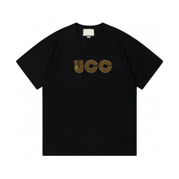 

22ss designer letter printed t shirts tee sweatshirt fashion high street short sleeves summer casual t-shirt breathable men women crew neck, Black;brown