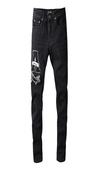 

20ss mens designer jeans distressed ripped biker slim fit motorcycle denim for men s fashion jean mans pants pour homm2841496, Blue