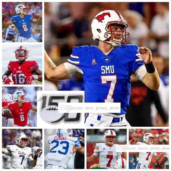 

ncaa custom smu college mustangs football jerseys stitched patrick nelson delontae scott demerick gary turner coxe ryan becker jersey, Black