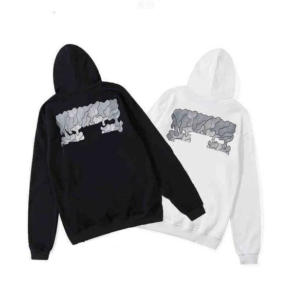 

men's hoodies sweatshirts 2022autumn brand off hoodie gilded plastic and women's couple's whiteoff t shirts offs white znmb, Black