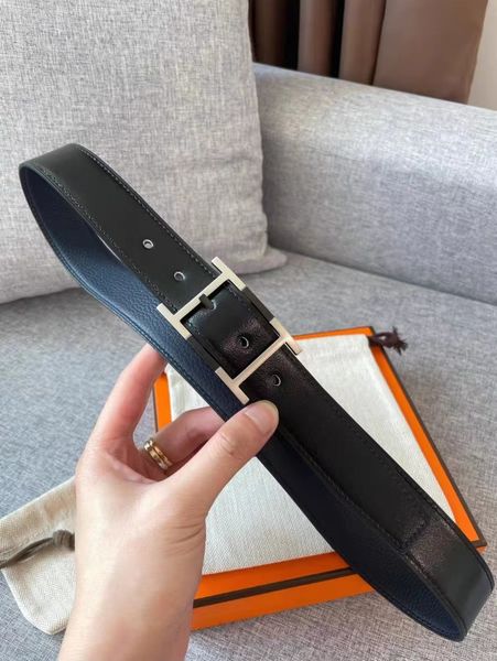 

belt waistbands fashion belts men's genuine leather belt women's width 3.2/3.8cm highly quality with box designer belts buckle for, Black;brown