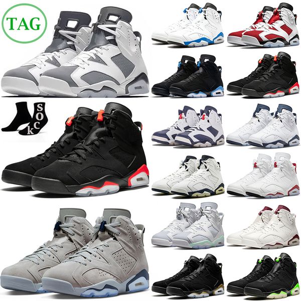 

6 6s men basketball shoes cool grey toro university blue red oreo georgetown midnight navy cactus jack black infrared unc mens trainers wome, White;red