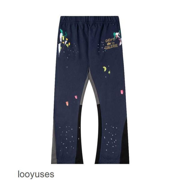 

hand-painted ink designer pant galleryes pants dept sportpant graffiti angeles street los splashing loose pants patchwork men's women&#, Black