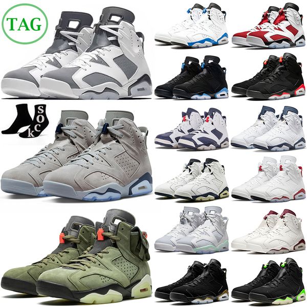 

6 6s men basketball shoes cool grey toro university blue red oreo georgetown midnight navy cactus jack black infrared unc mens tr air og sho