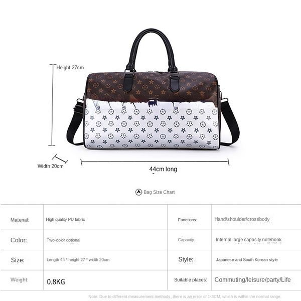 

luggage bag fashion short trip buggy bag pu portable travel bags large capacity wholesale