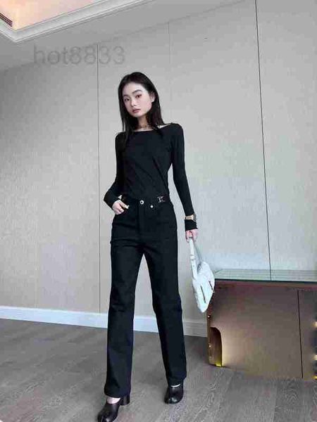 

women's jeans designer waist dark fashion temperament loose slim work dress tox1, Blue